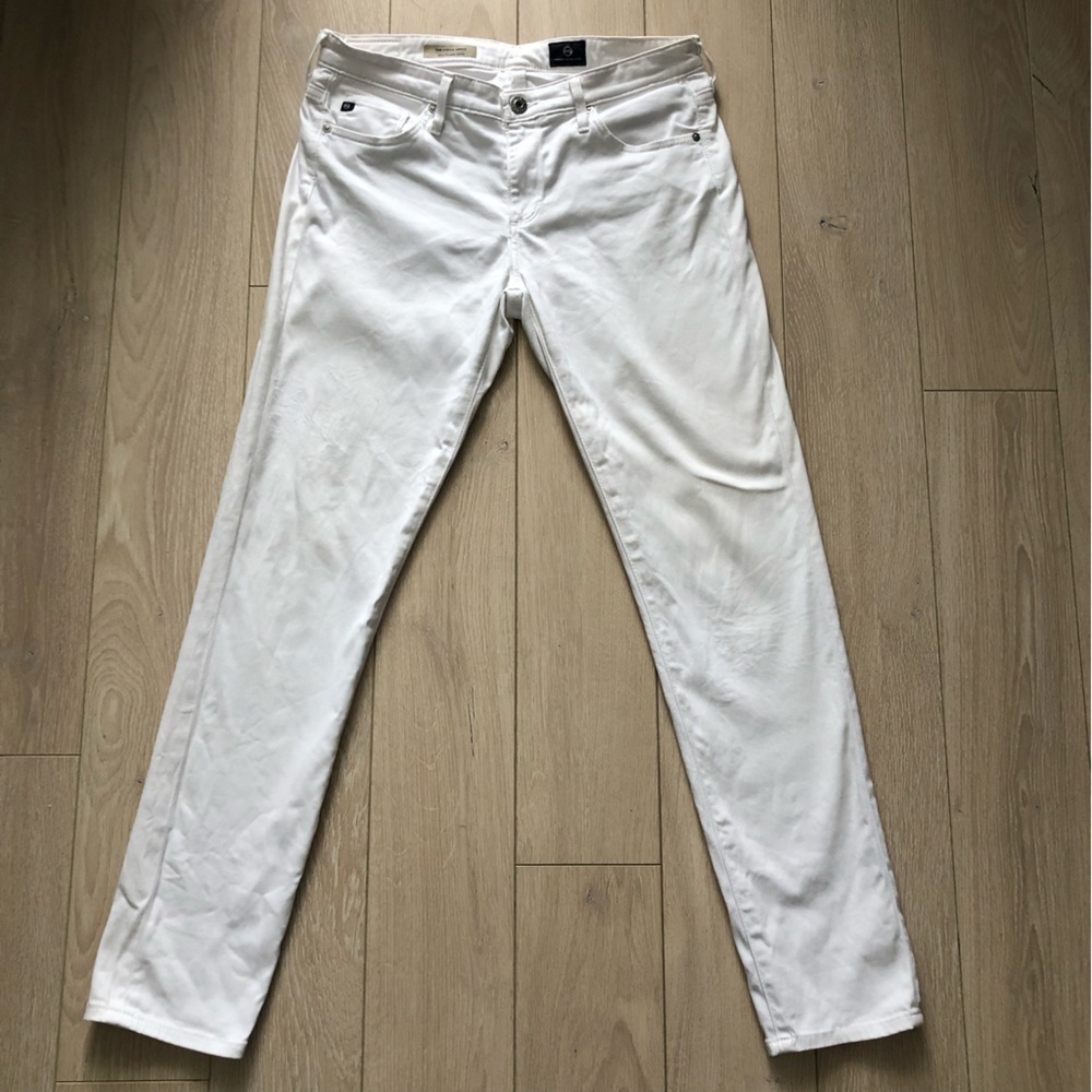 AG Adriano Goldschmied The Stevie Ankle White Jeans